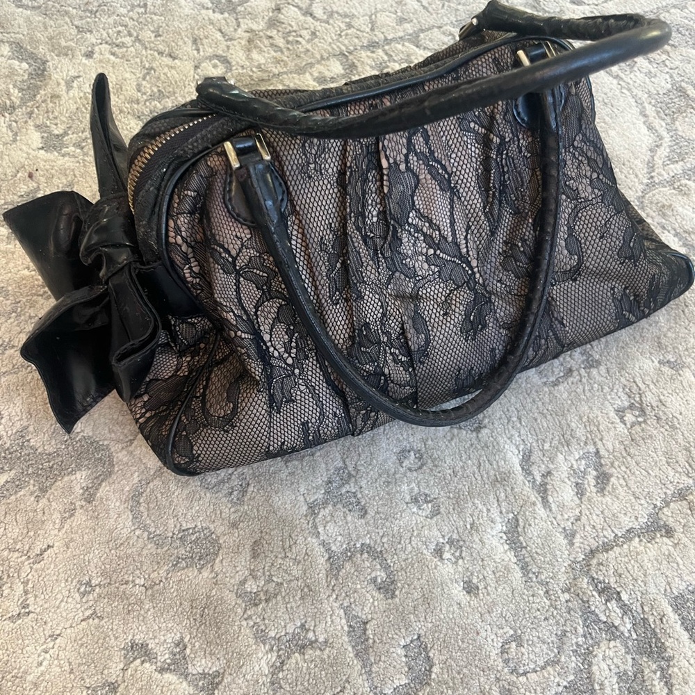 Valentino Garavani nude lace purse